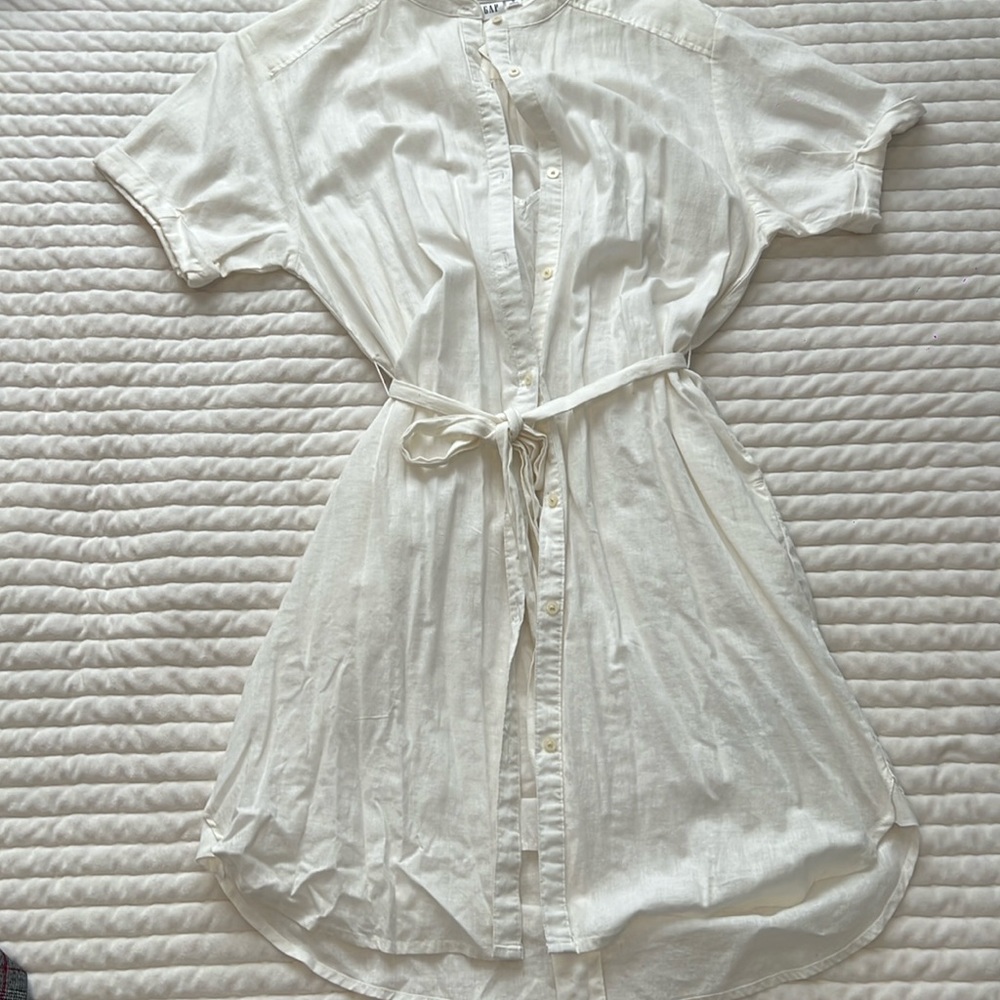 GAP White tie dress